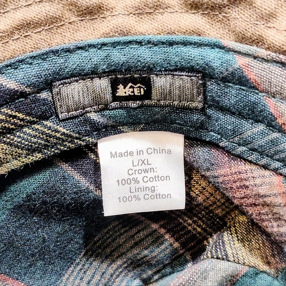 REI Co Op Waxed Cotton Brown Bucket Hat Fedora Size L/XL Cotton Lining Classic - Picture 8 of 11